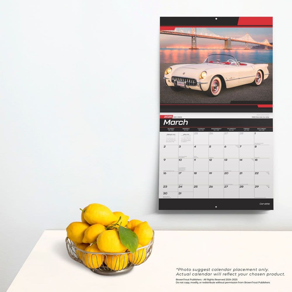 Corvette Deluxe 2025 Wall Calendar Third Alternate Image width=&quot;1000&quot; height=&quot;1000&quot;