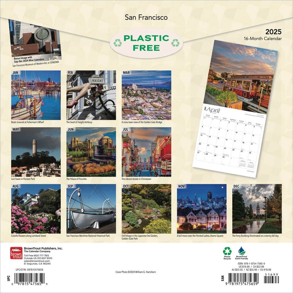 San Francisco 2025 Wall Calendar First Alternate Image