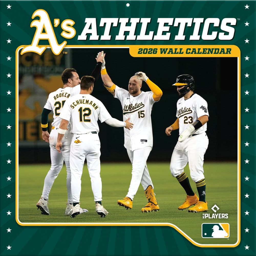 MLB Oakland Athletics 2026 Wall Calendar Main Product Image