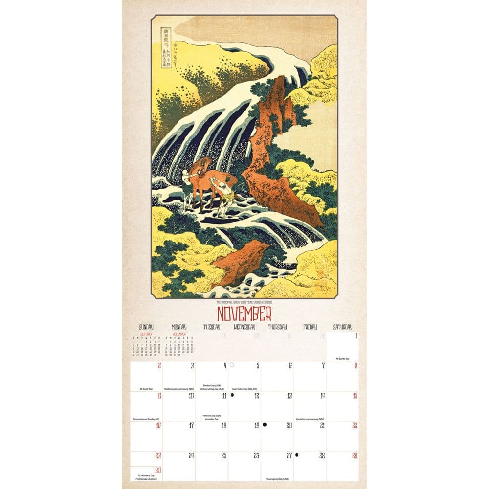 Japanese Woodblocks 2025 Wall Calendar