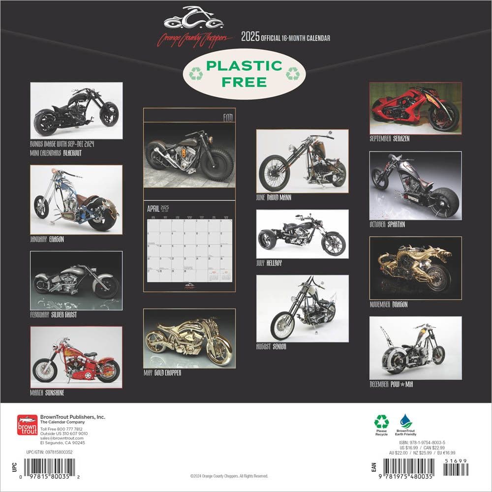 Orange County Choppers 2025 Wall Calendar First Alternate Image