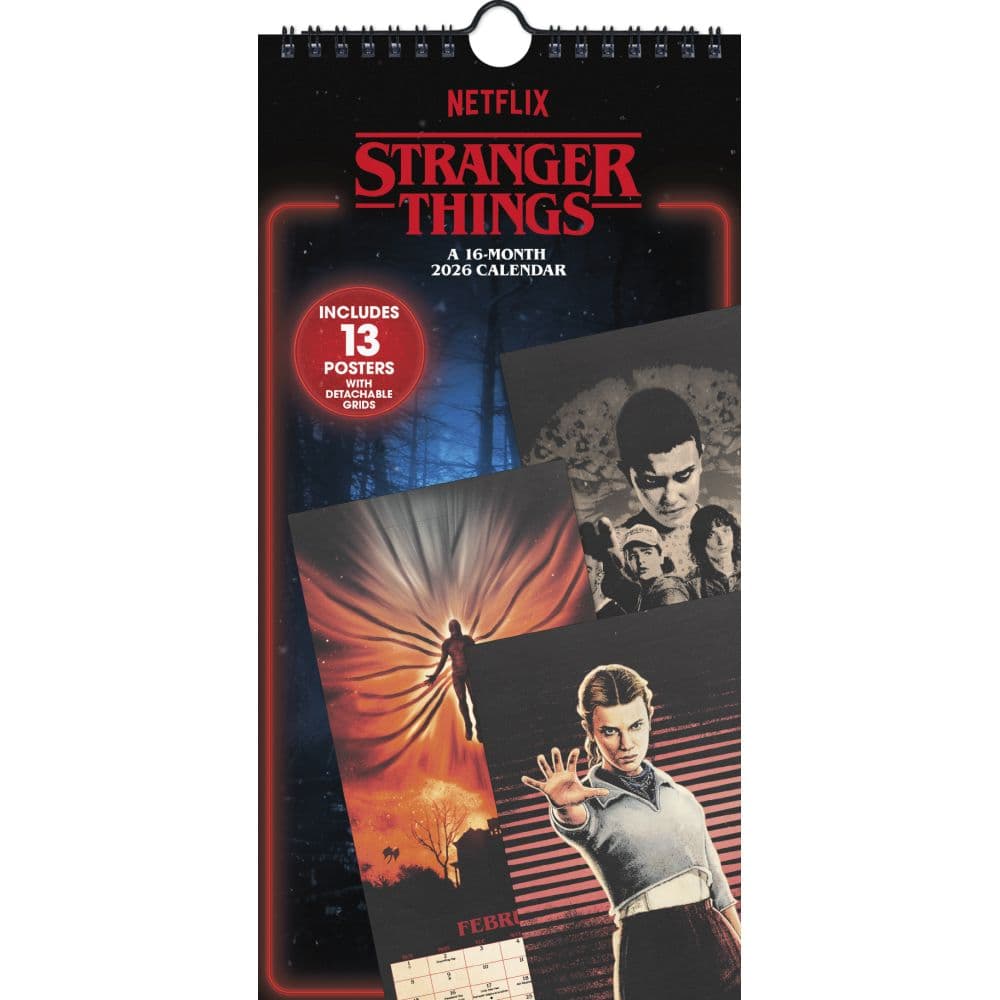 Stranger Things 2026 Slim Wall Calendar Main Product Image