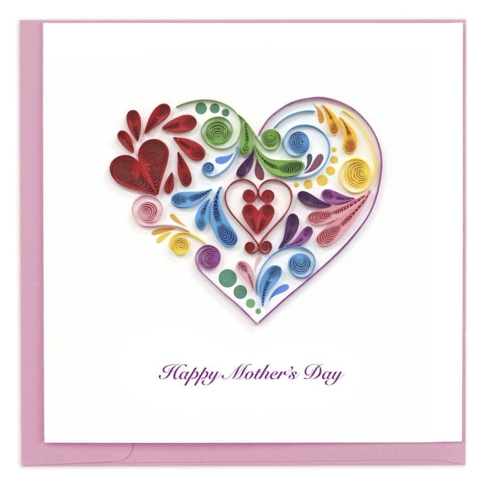 image Flower Heart Quilling Mother's Day Card