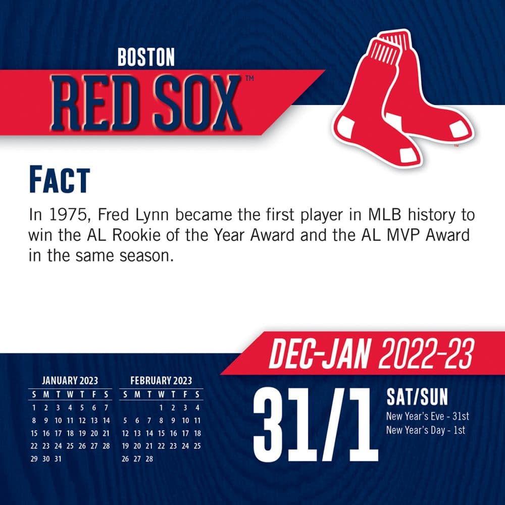 Boston Red Sox 2023 Desk Calendar - Calendars.com