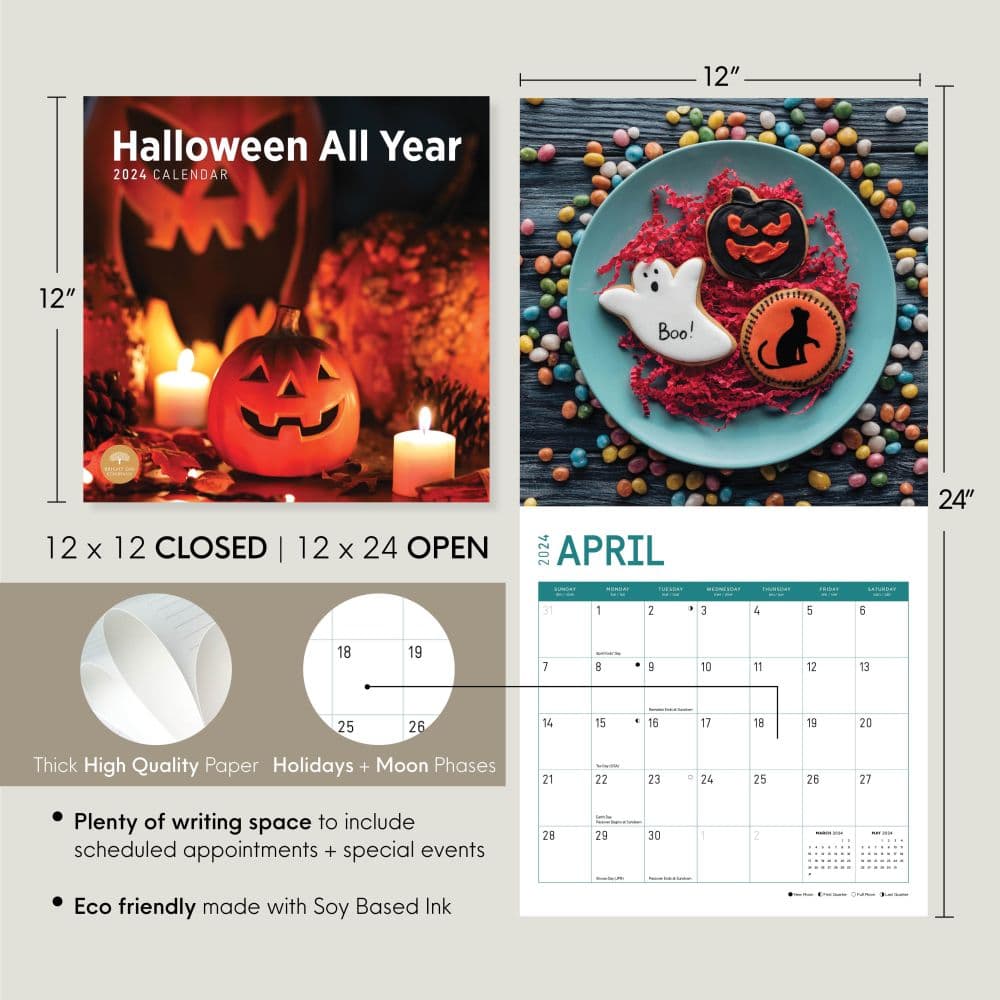 Halloween All Year 2024 Wall Calendar Eighth Alternate Image width=&quot;1000&quot; height=&quot;1000&quot;