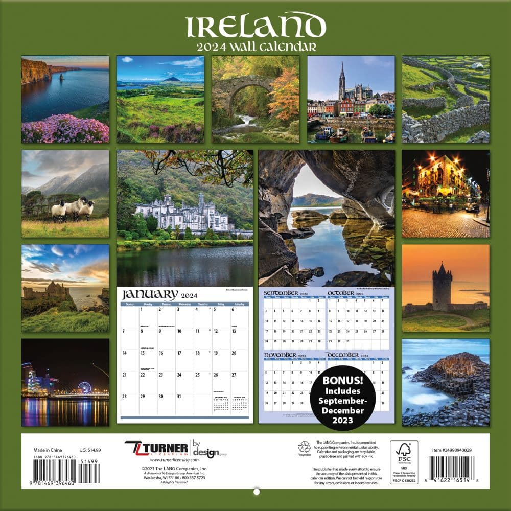 Ireland 2024 Wall Calendar