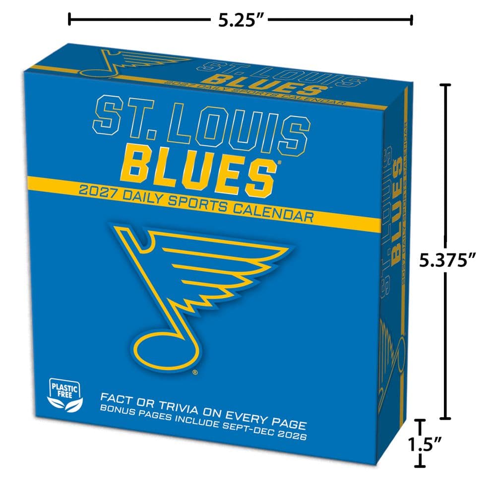 NHL St Louis Blues 2027 Desk Calendar Fourth Alternate Image