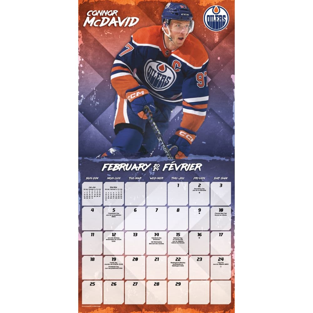 NHL Superstars 2025 Wall Calendar