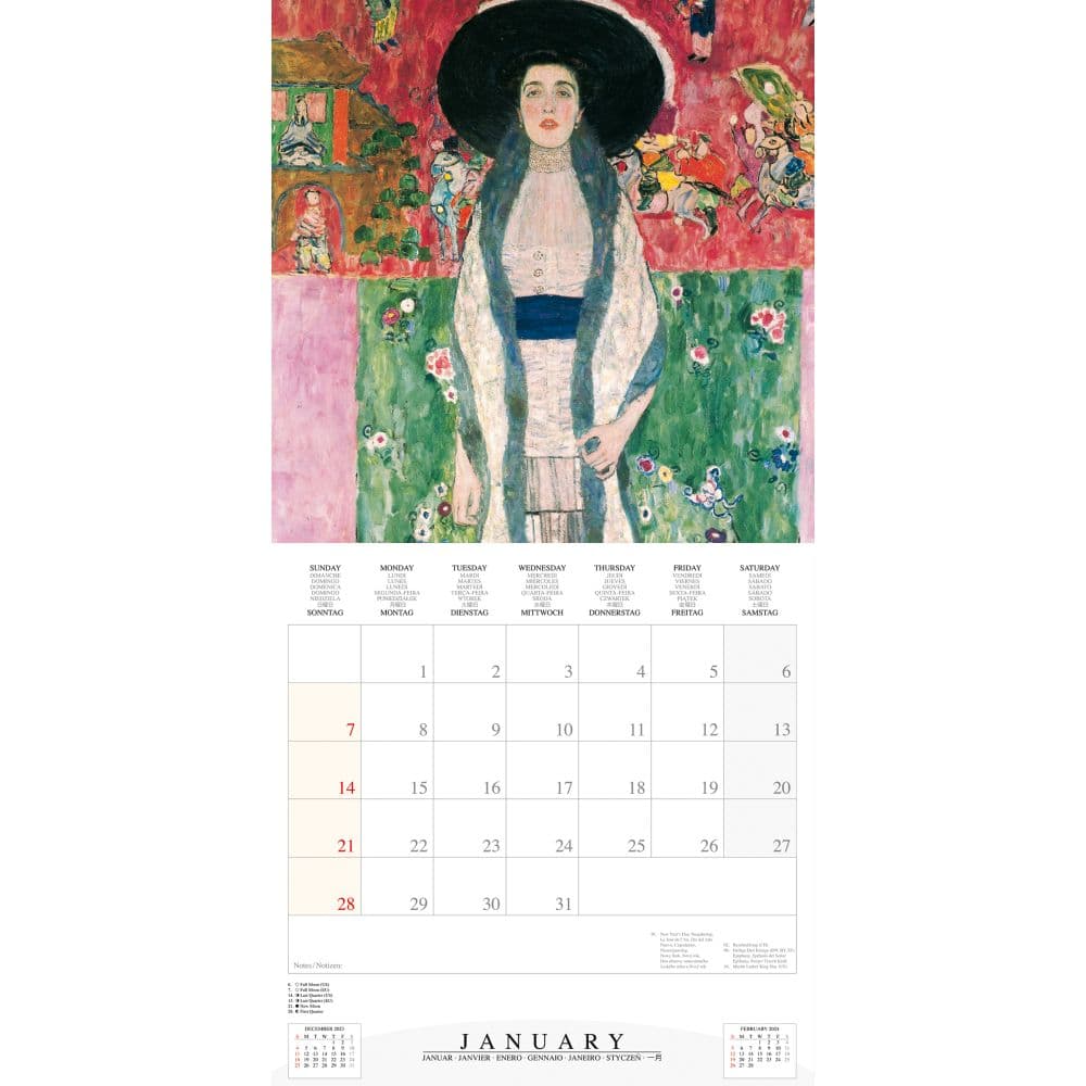 Klimt Women 2024 Wall Calendar Second Alternate Image width=&quot;1000&quot; height=&quot;1000&quot;