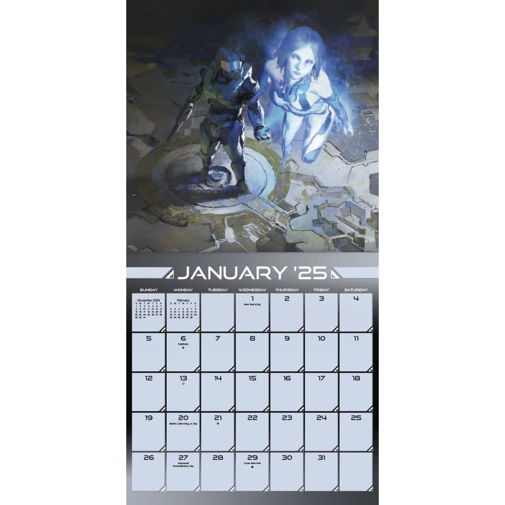 Halo 2025 Wall Calendar Alt2