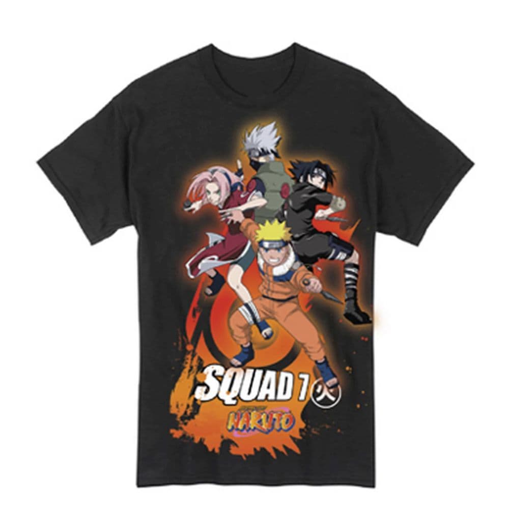 Naruto Squad Group Unisex Adult Black T-Shirt - Calendars.com