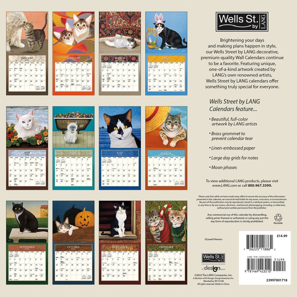 Cats 2023 Wall Calendar - Calendars.com