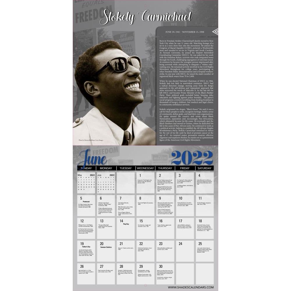 Black History Calendar 2023 Black History Champion of Equality 2022 Wall Calendar