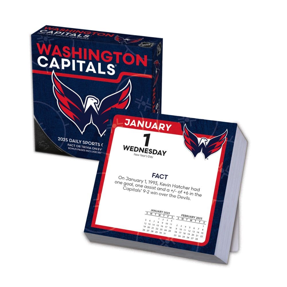 image NHL Washington Capitals 2025 Desk Calendar Main Image