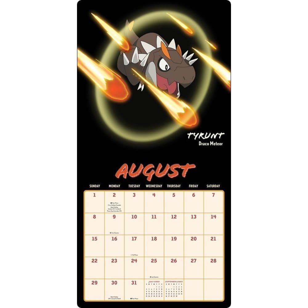 Pokemon Moves 2027 Wall Calendar Fifth Alternate Image