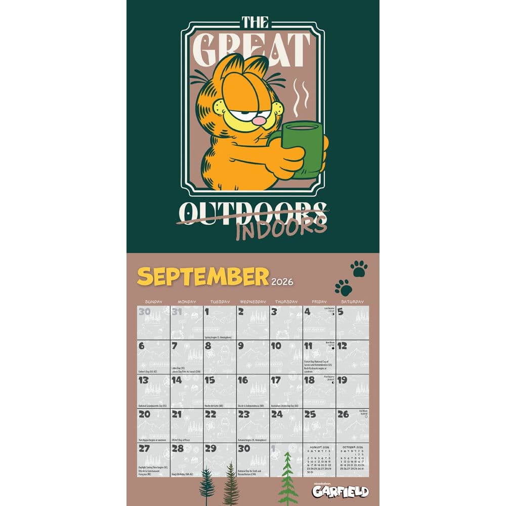 Garfield 2026 Mini Wall Calendar Third Alternate Image