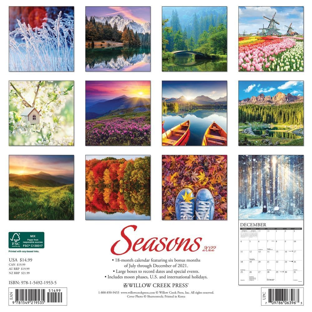 Seasons 2022 Wall Calendar - Calendars.com