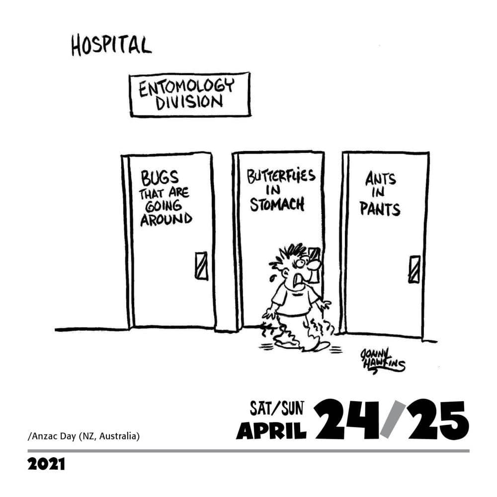 Medical Cartoon Desk Calendar