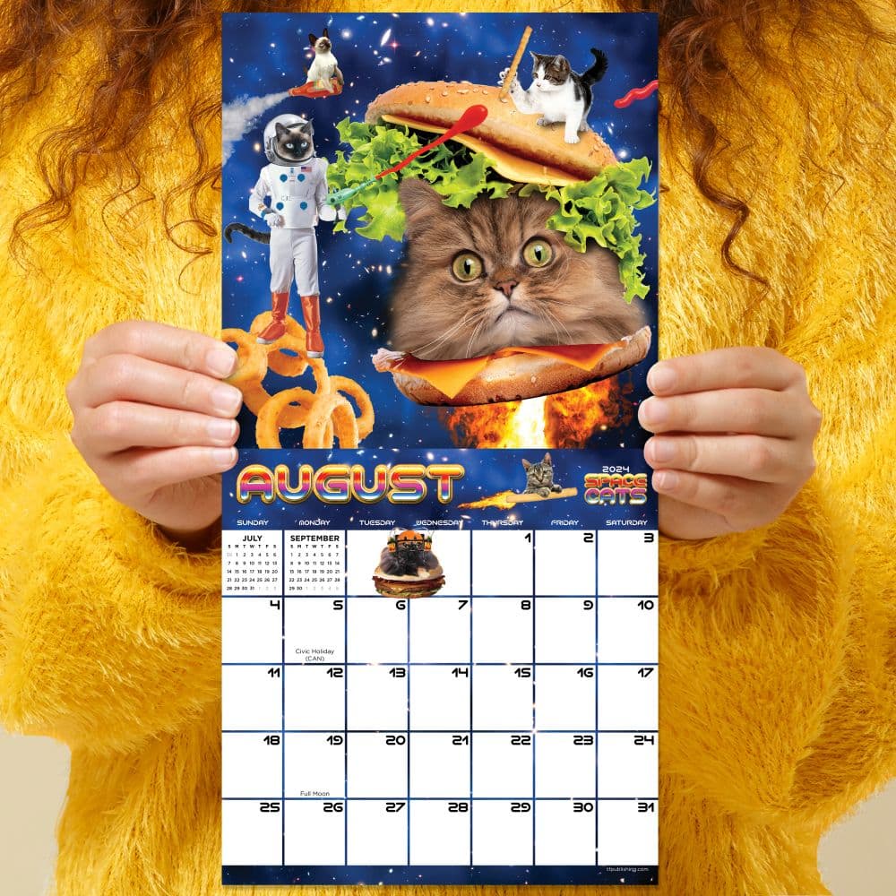 Space Cats 2024 Mini Wall Calendar