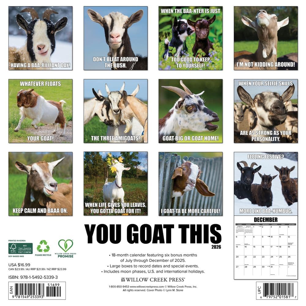 You Goat This 2026 Wall Calendar First Alternate Image