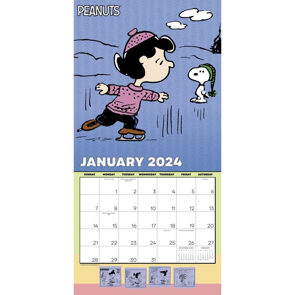 Peanuts 16 Month 2025 Wall Calendar