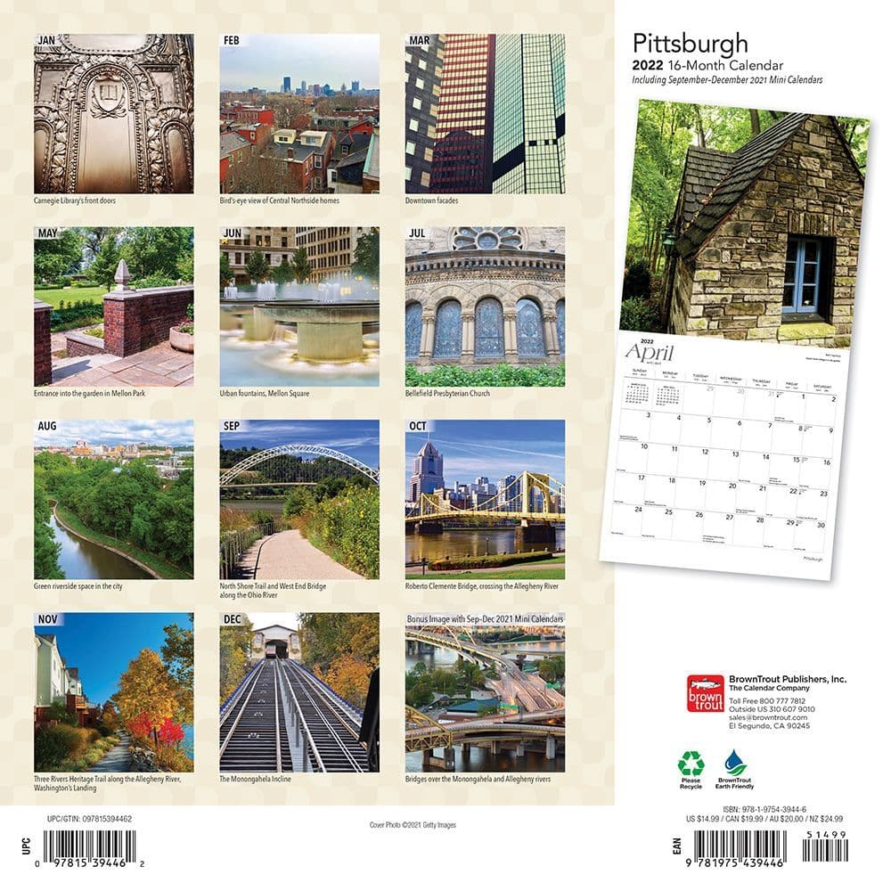 Pittsburgh 2022 Wall Calendar - Calendars.com