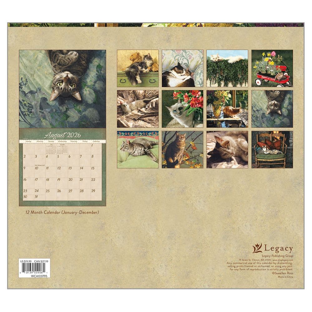Cats We Love by Sueellen Ross 2026 Wall Calendar First Alternate Image