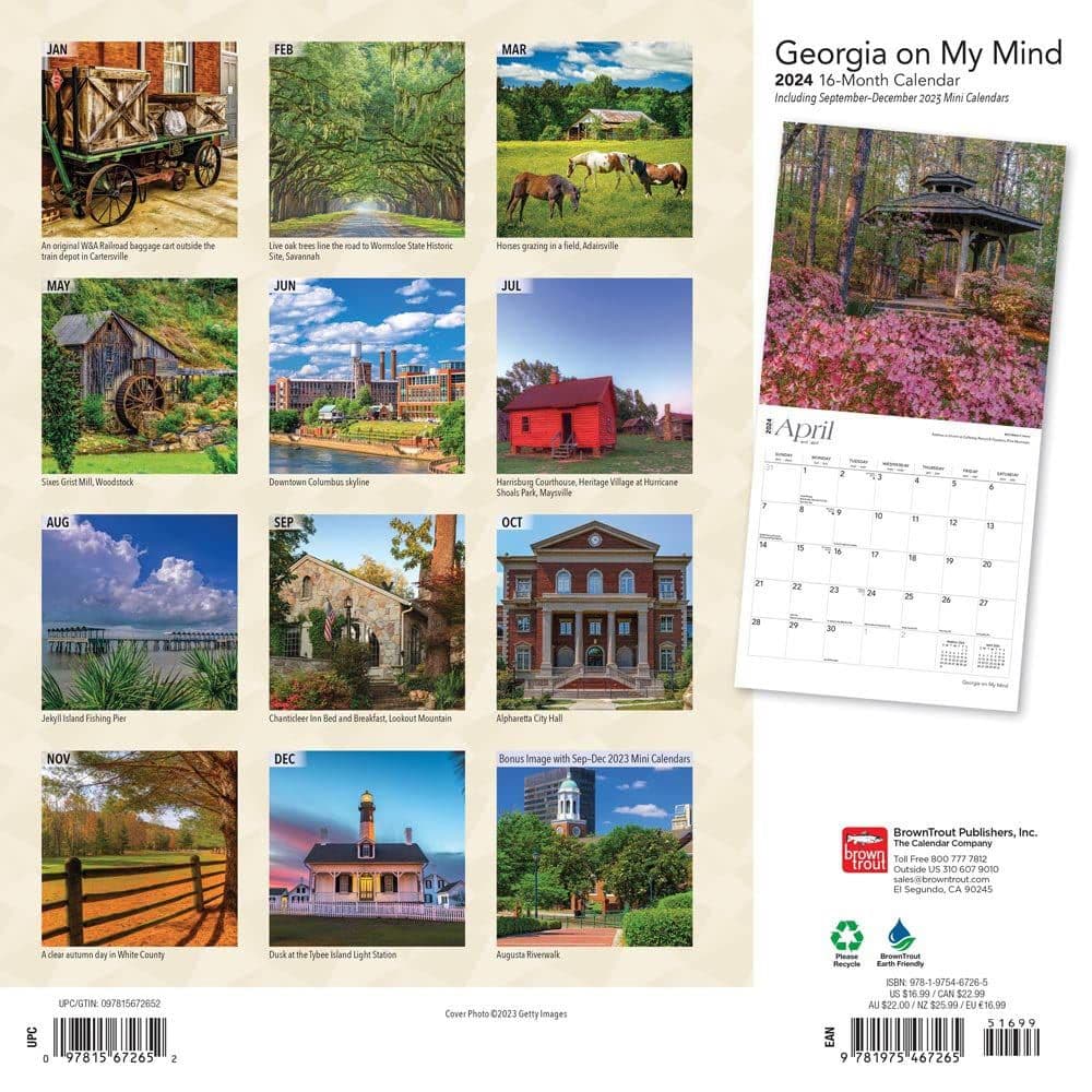 Georgia On My Mind 2024 Wall Calendar First Alternate Image width=&quot;1000&quot; height=&quot;1000&quot;
