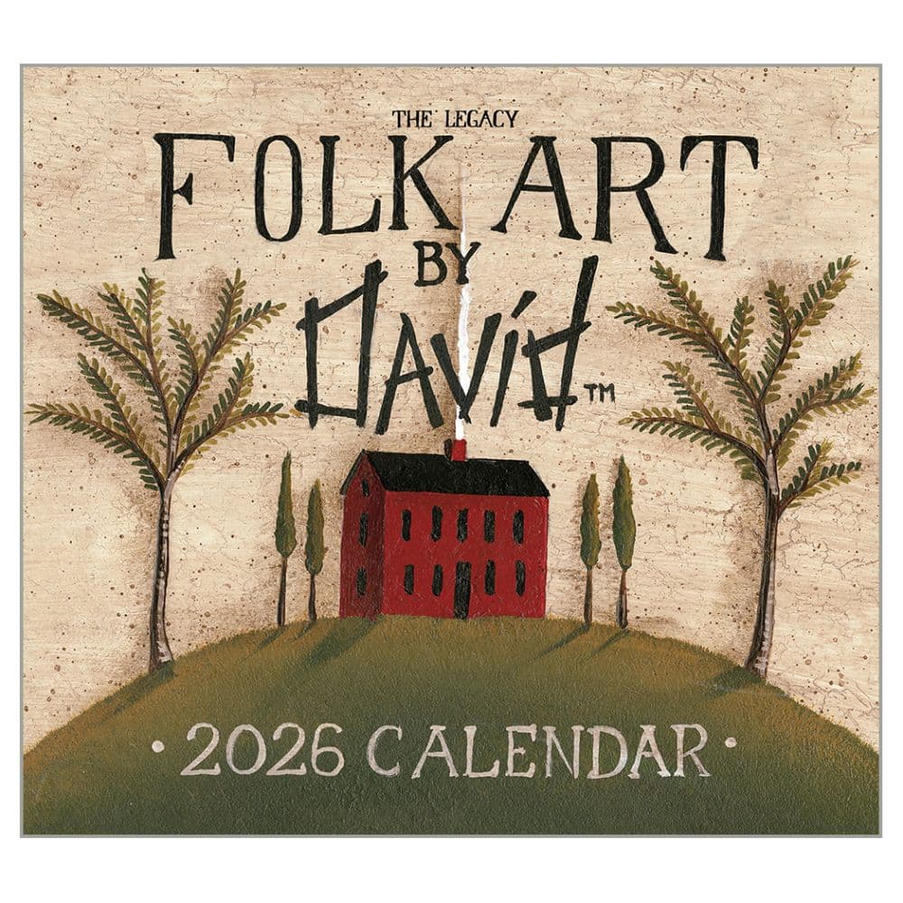 Folk Art by David Harden 2026 Mini Wall Calendar Main Image