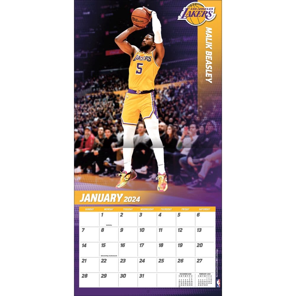Los Angeles Lakers 2024 Mini Wall Calendar