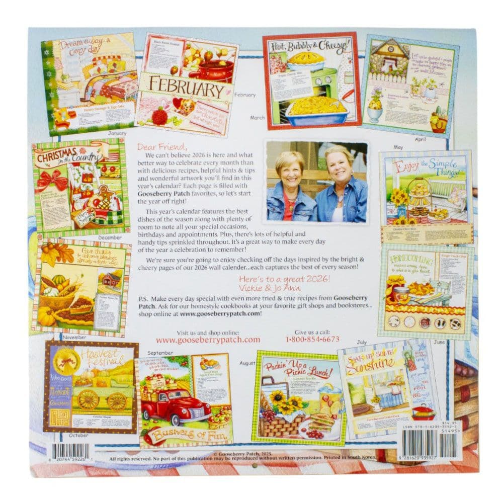 Gooseberry Patch 2026 Wall Calendar Second Alternate Image