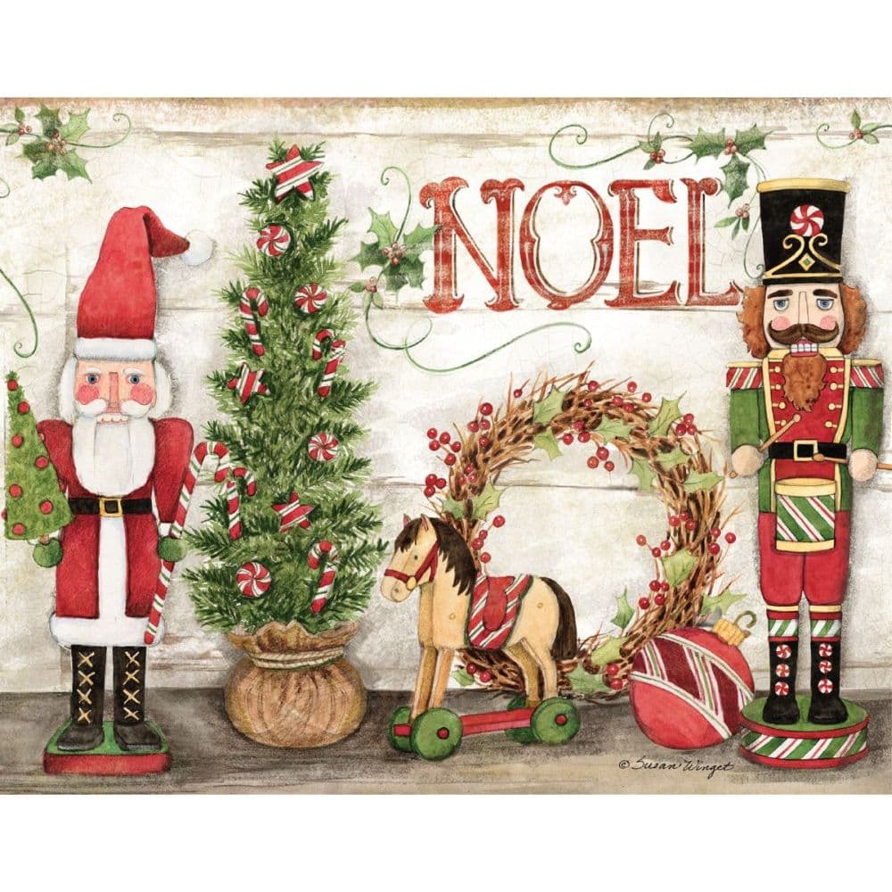 Holiday Nutcrackers Boxed Christmas Cards (18 pack) w/ Decorative Box