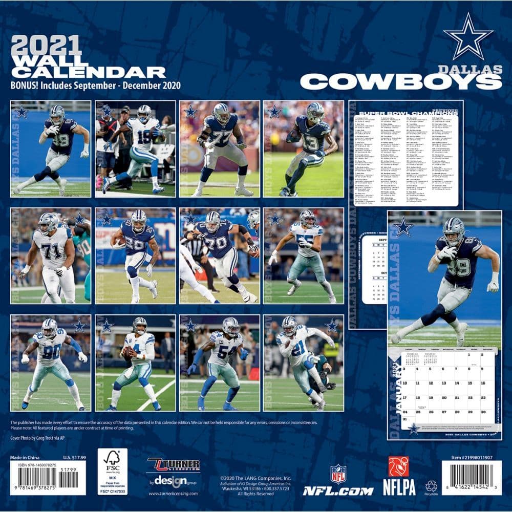 dallas cowboys calendar