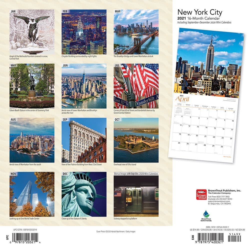 New York City Wall Calendar