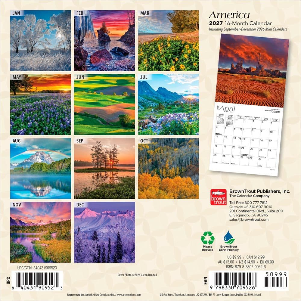 America 2027 Mini Wall Calendar First Alternate Image