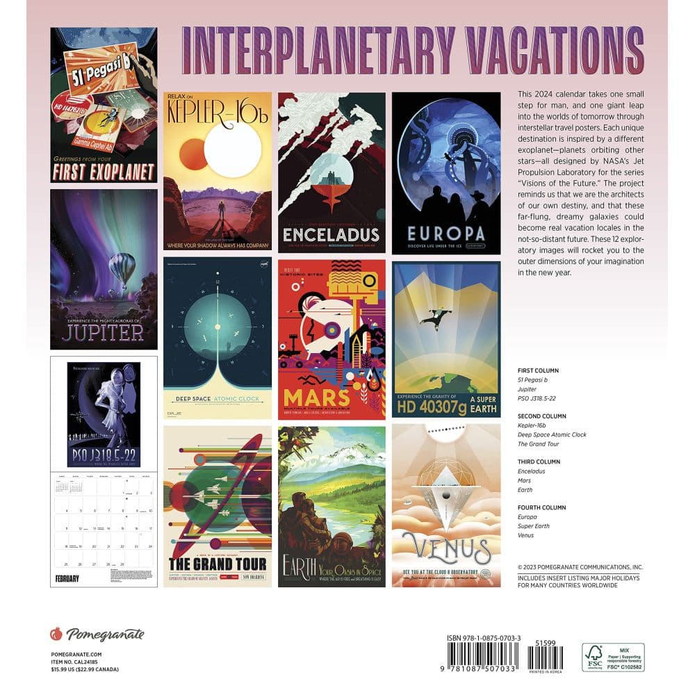 Interplanetary Vacations 2024 Wall Calendar_ALT1