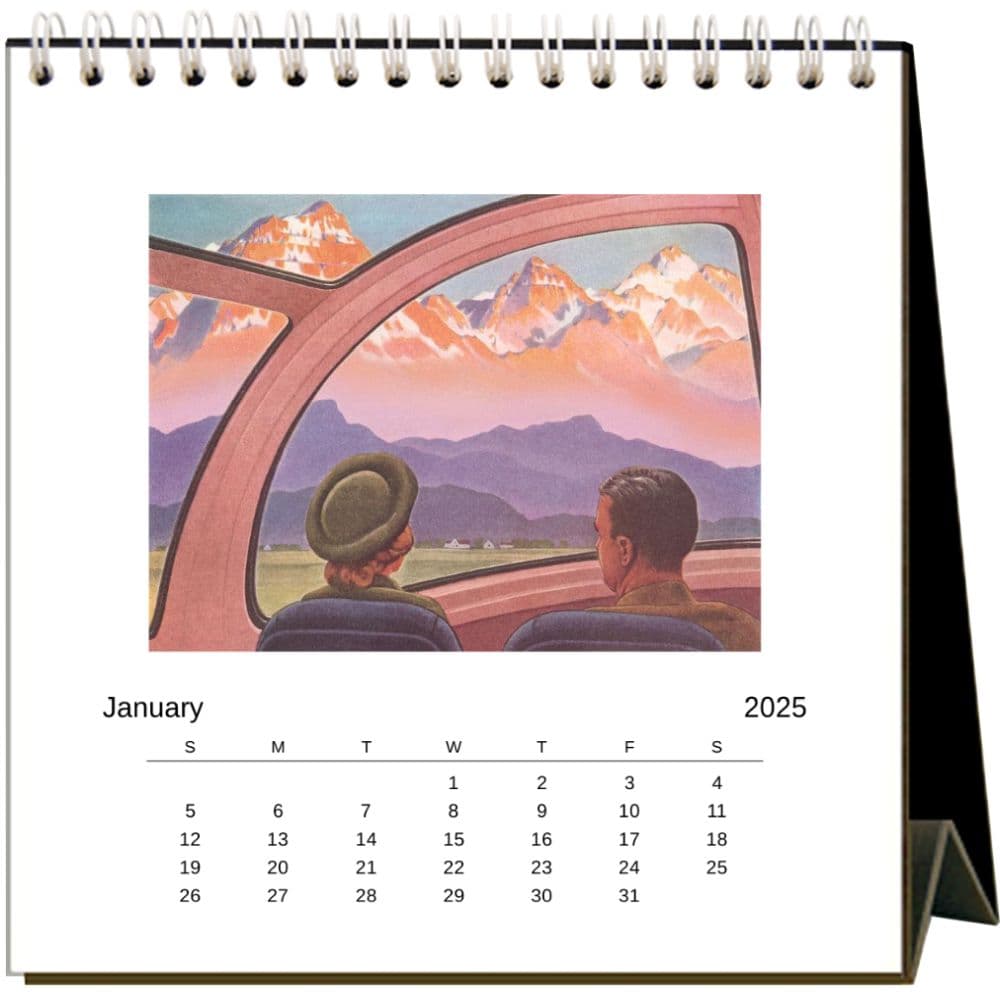 Railroad 2025 Easel Desk Calendar