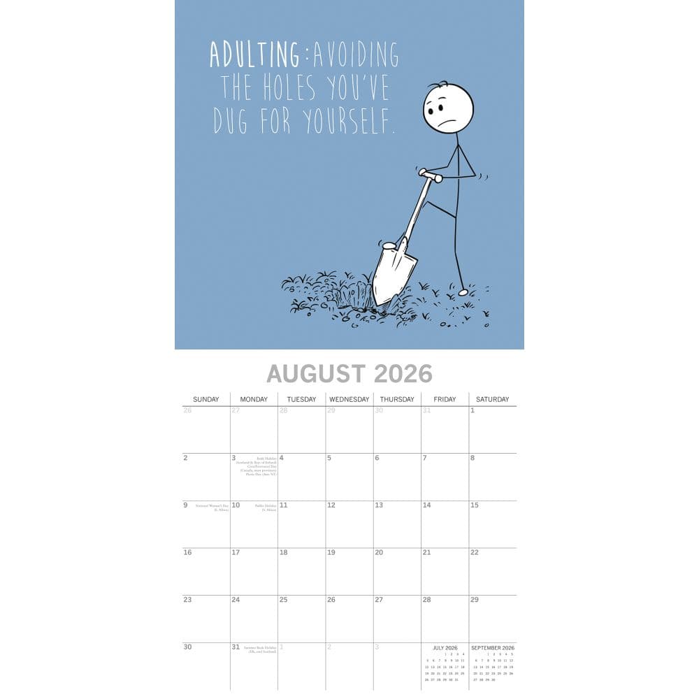 Scary Reality of Adulting 2026 Wall Calendar Third Alternate Image