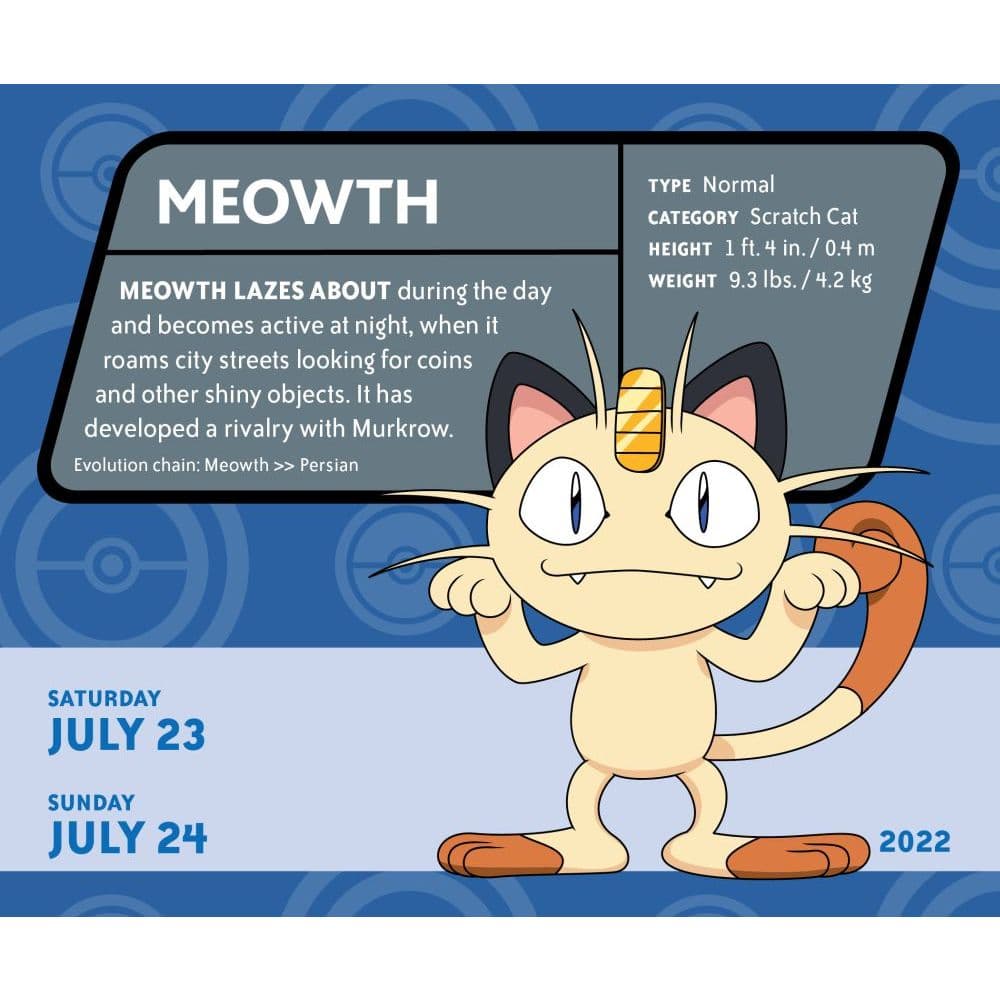 Pokemon 2022 Day-To-Day Calendar - Calendars.com