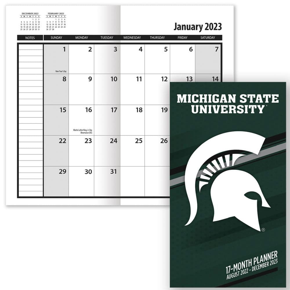 Michigan State Spartans 2023 17-Month Pocket Planner - Calendars.com