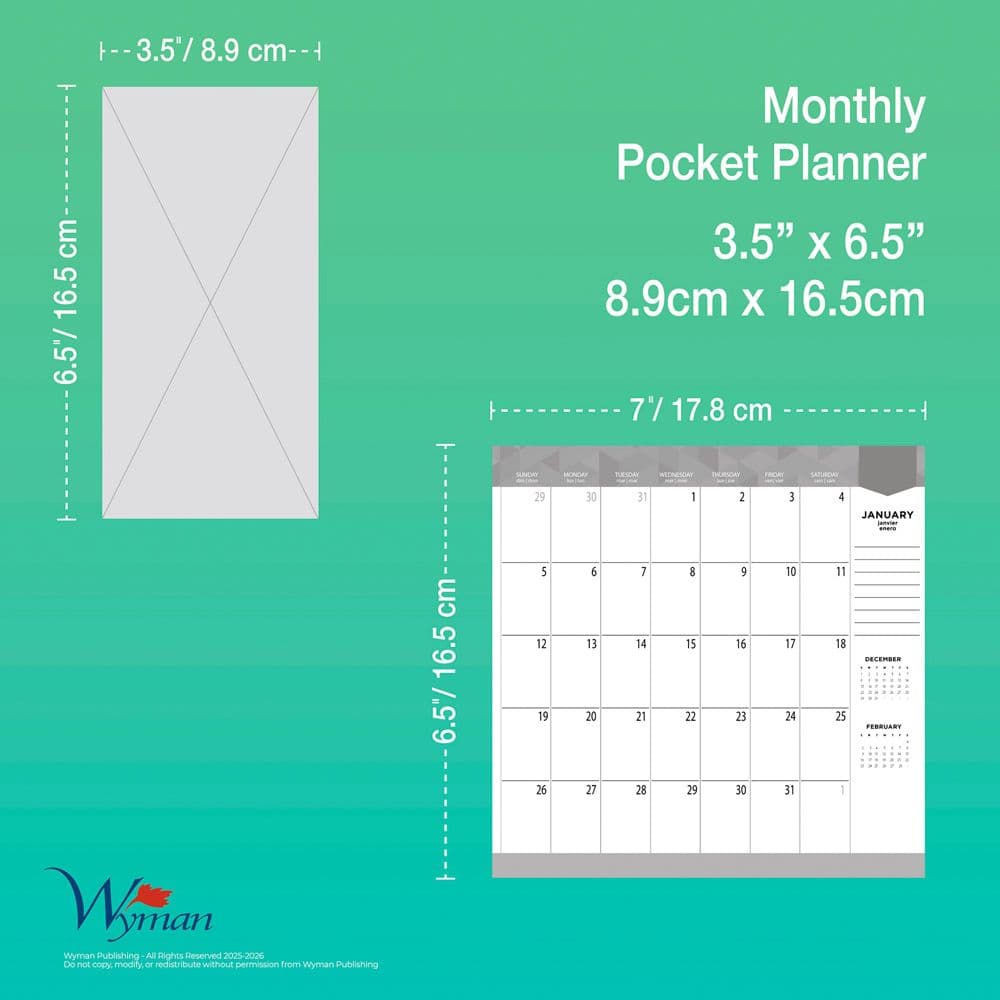 Canada 2026 Pocket Planner Eighth Alternate Image