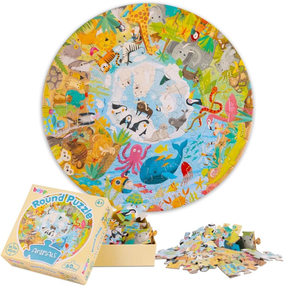 Animals 60 Piece Round Puzzle Main Product Image