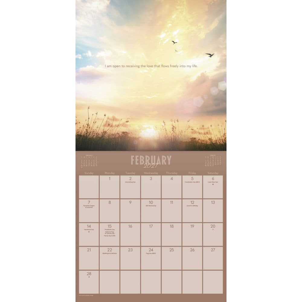 Calming Affirmations 2027 Wall Calendar Third Alternate Image