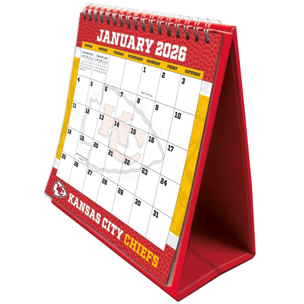 NFL Kansas City Chiefs 2026 Easel Desk Calendar First Alternate Image