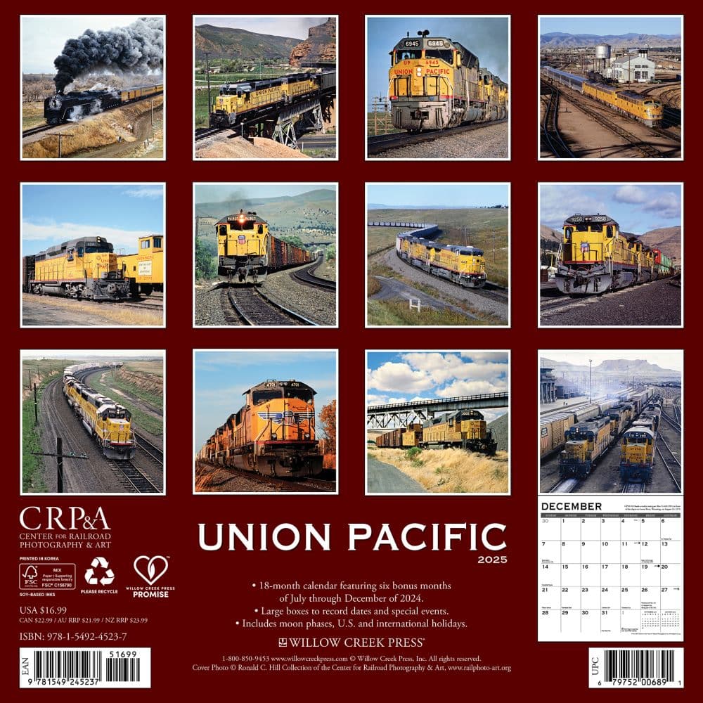 Union Pacific Railroad 2025 Wall Calendar Calendars com Union Pacific Railroad 2025 Wall Calendar Calendars com