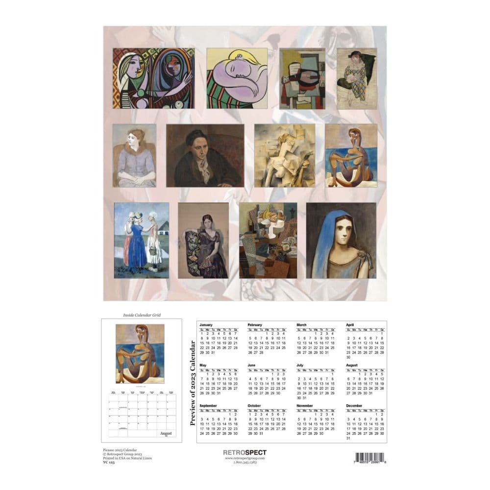 Art Wall Calendar 2023 Picasso Poster 2023 Wall Calendar