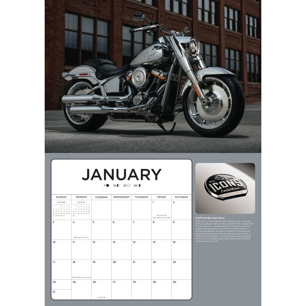 Harley Davidson Large 2027 Wall Calendar First Alternate Image