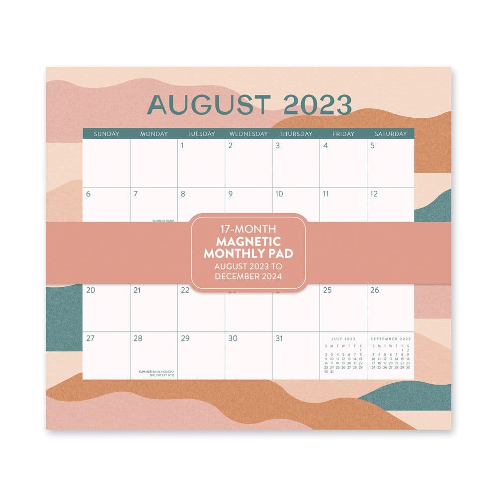 Muted Landscapes 2024 Magnetic Calendar Main Image