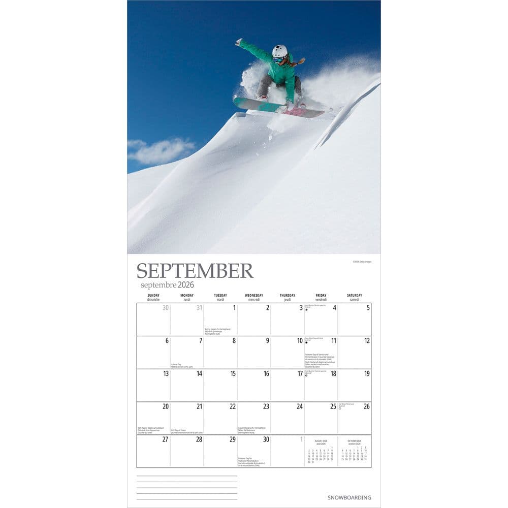 Snowboarding 2026 Wall Calendar Third Alternate Image