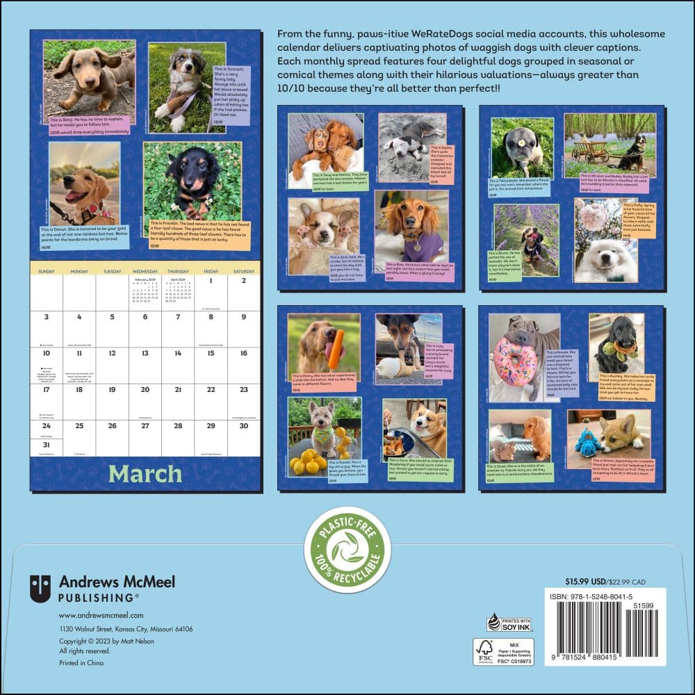 We Rate Dogs 2024 Wall Calendar